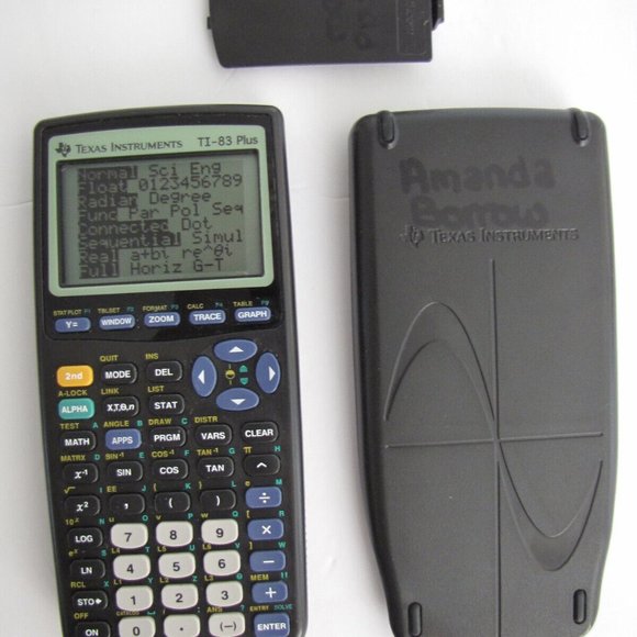 Texas Instruments TI-83 Plus Graphing Calculator W/Cover Tested And Works Great - Picture 1 of 8